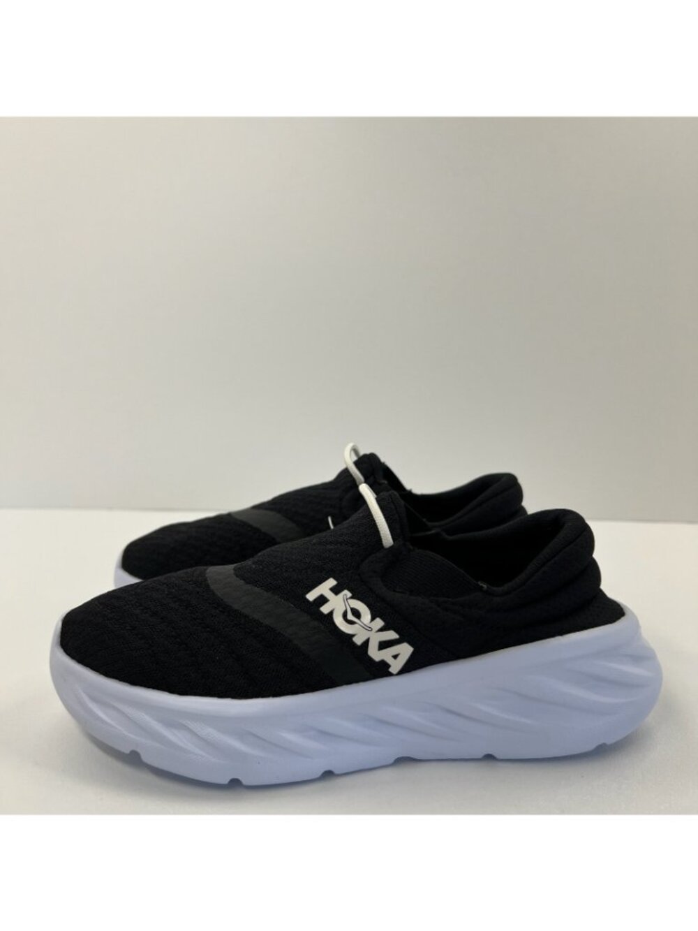 Hoka Ora Recovery Shoe 2 Womens US 5 Slip On Comfort Running Sneaker Black White - Picture 3 of 14